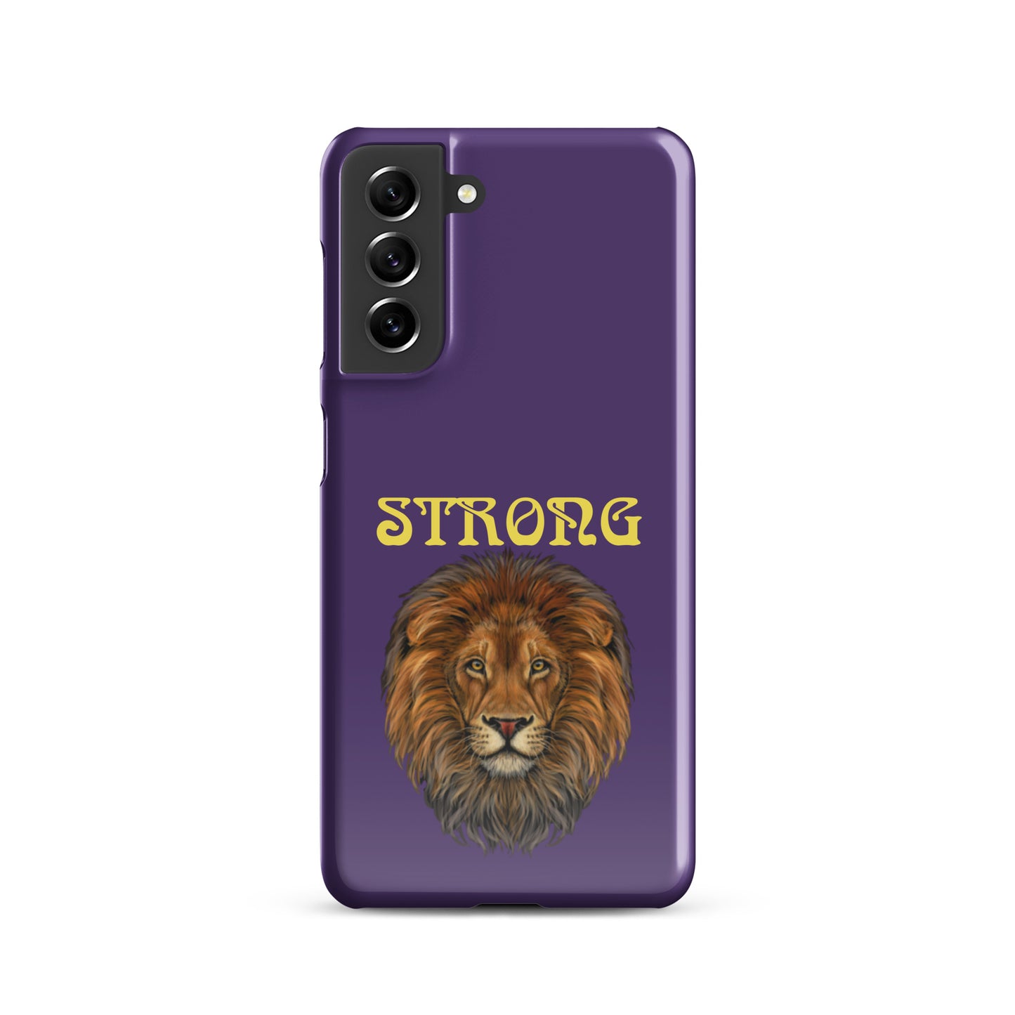 “STRONG”Purple Snap Case for Samsung®W/Yellow Font