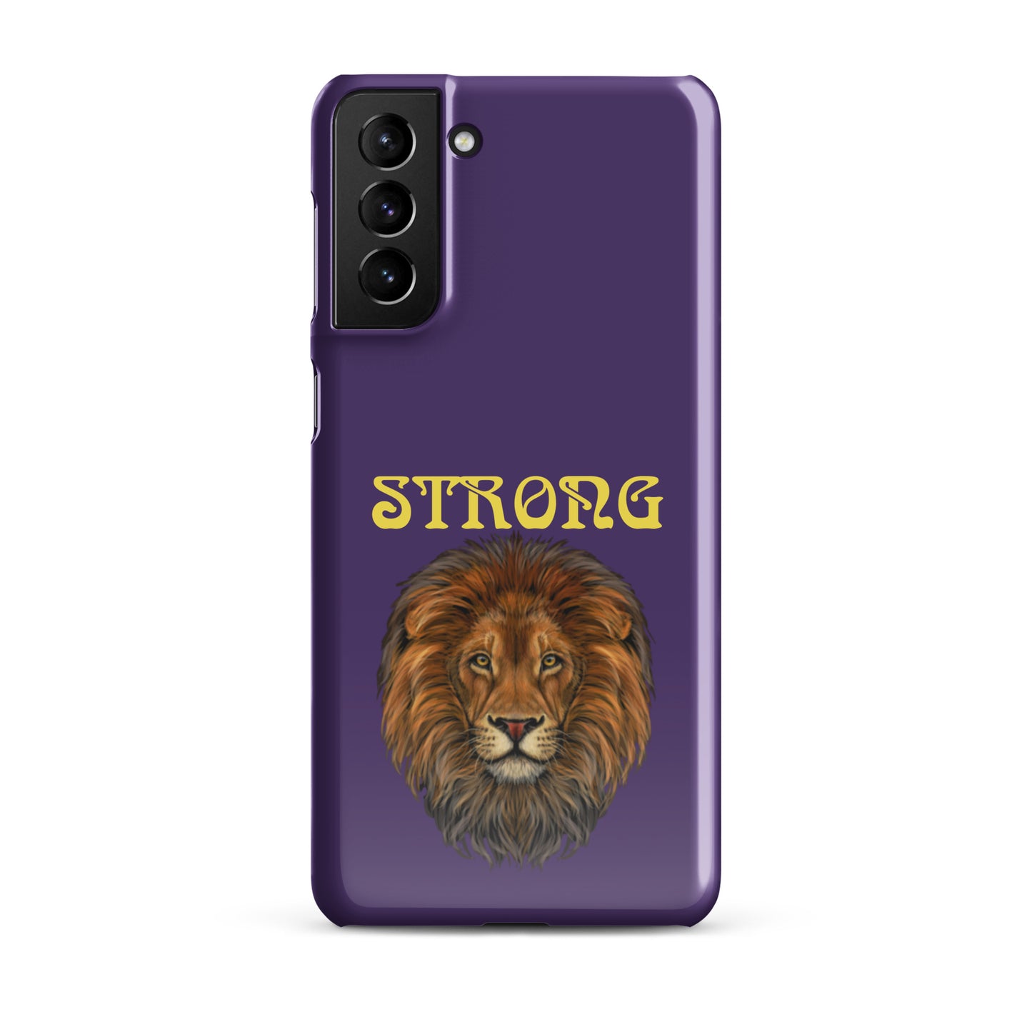 “STRONG”Purple Snap Case for Samsung®W/Yellow Font