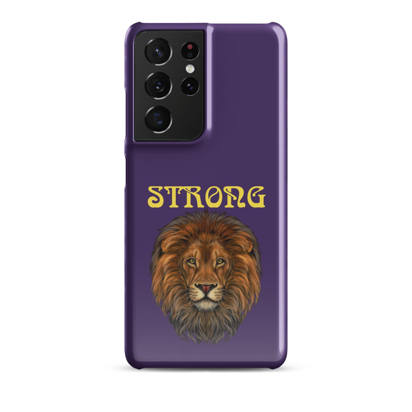 “STRONG”Purple Snap Case for Samsung®W/Yellow Font