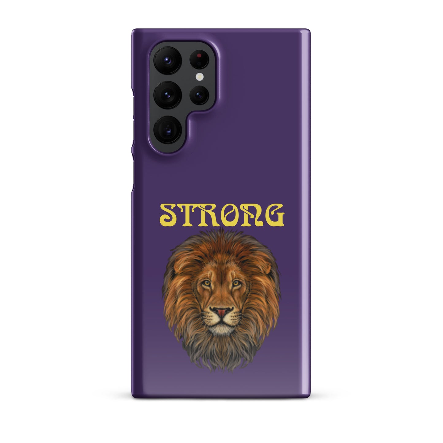 “STRONG”Purple Snap Case for Samsung®W/Yellow Font