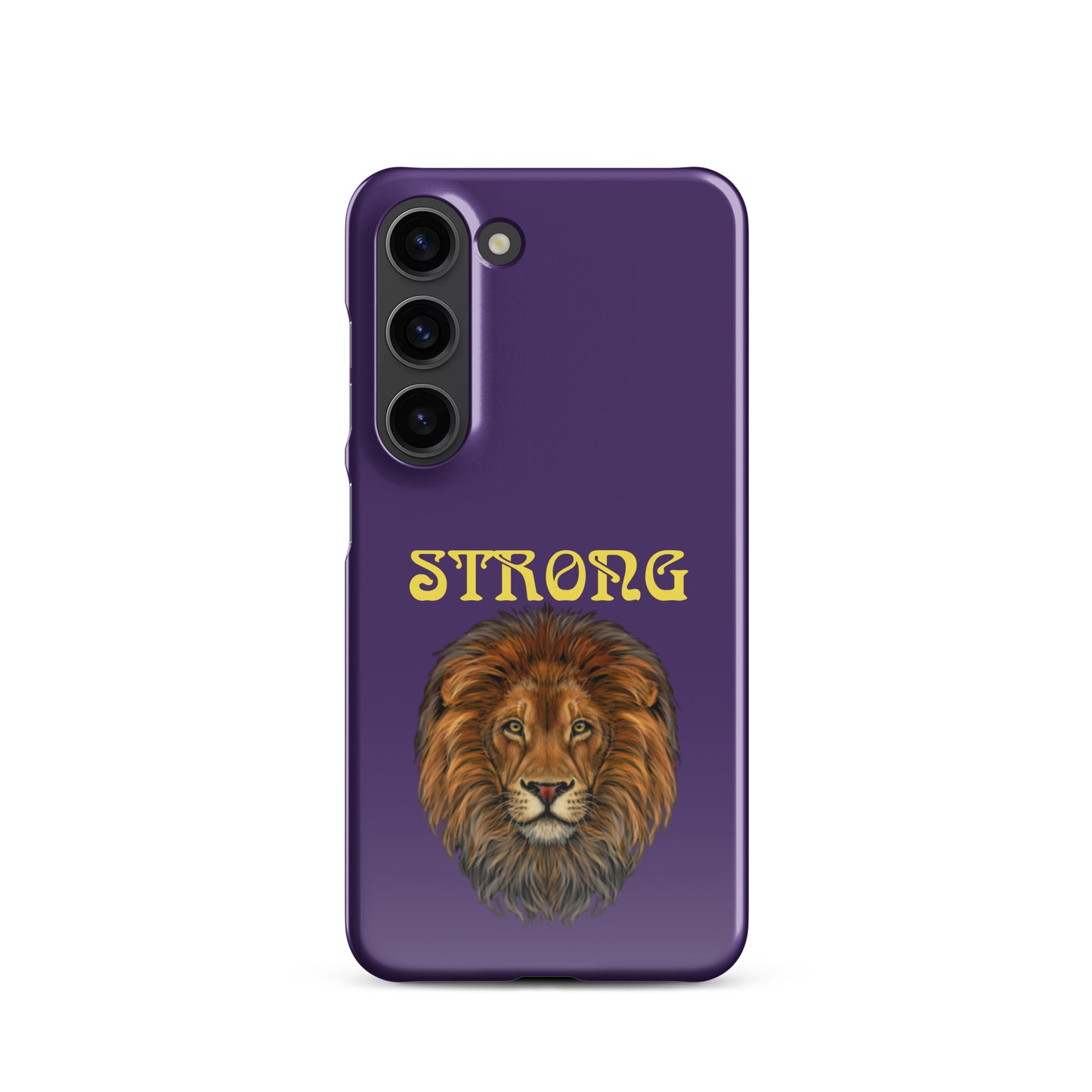 “STRONG”Purple Snap Case for Samsung®W/Yellow Font