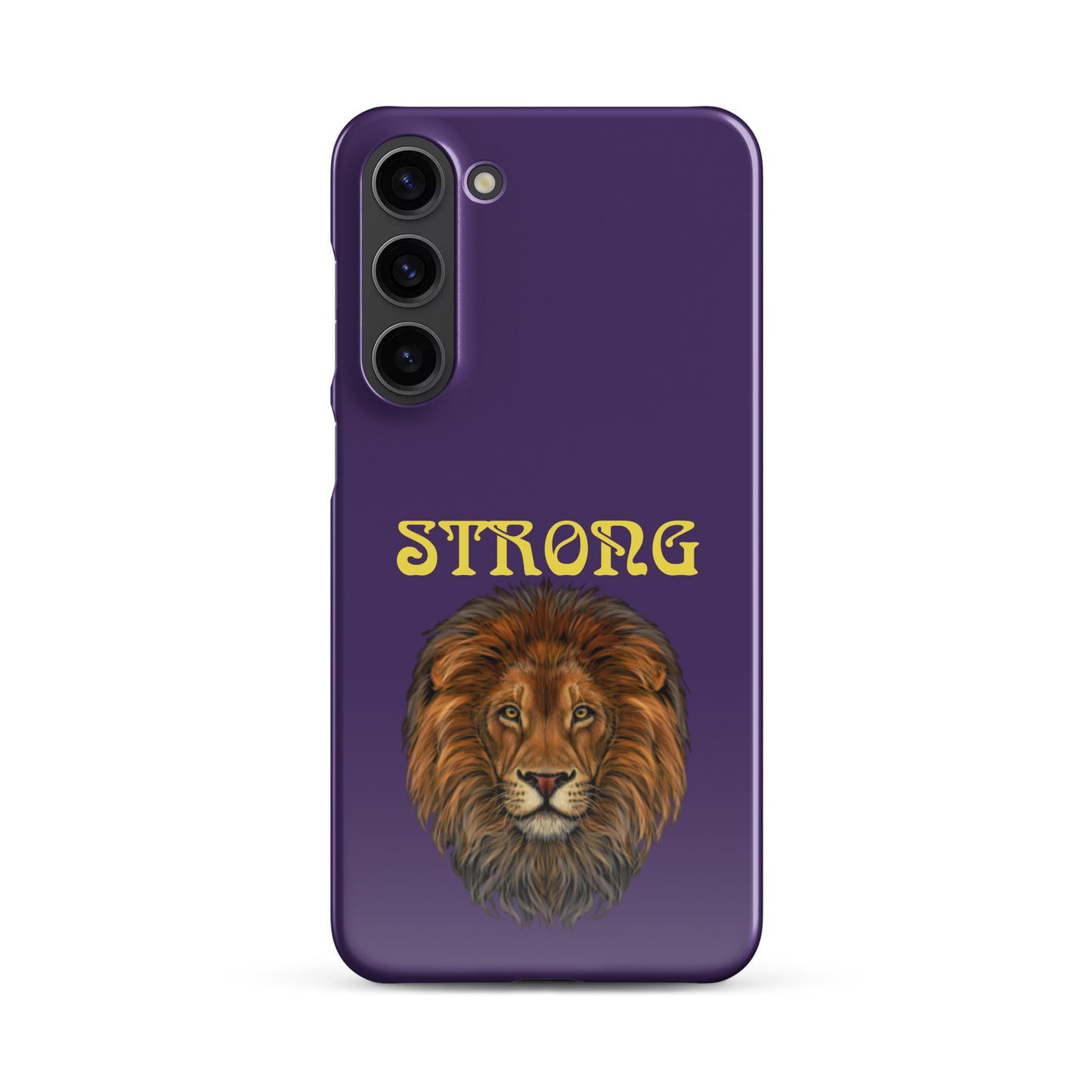 “STRONG”Purple Snap Case for Samsung®W/Yellow Font