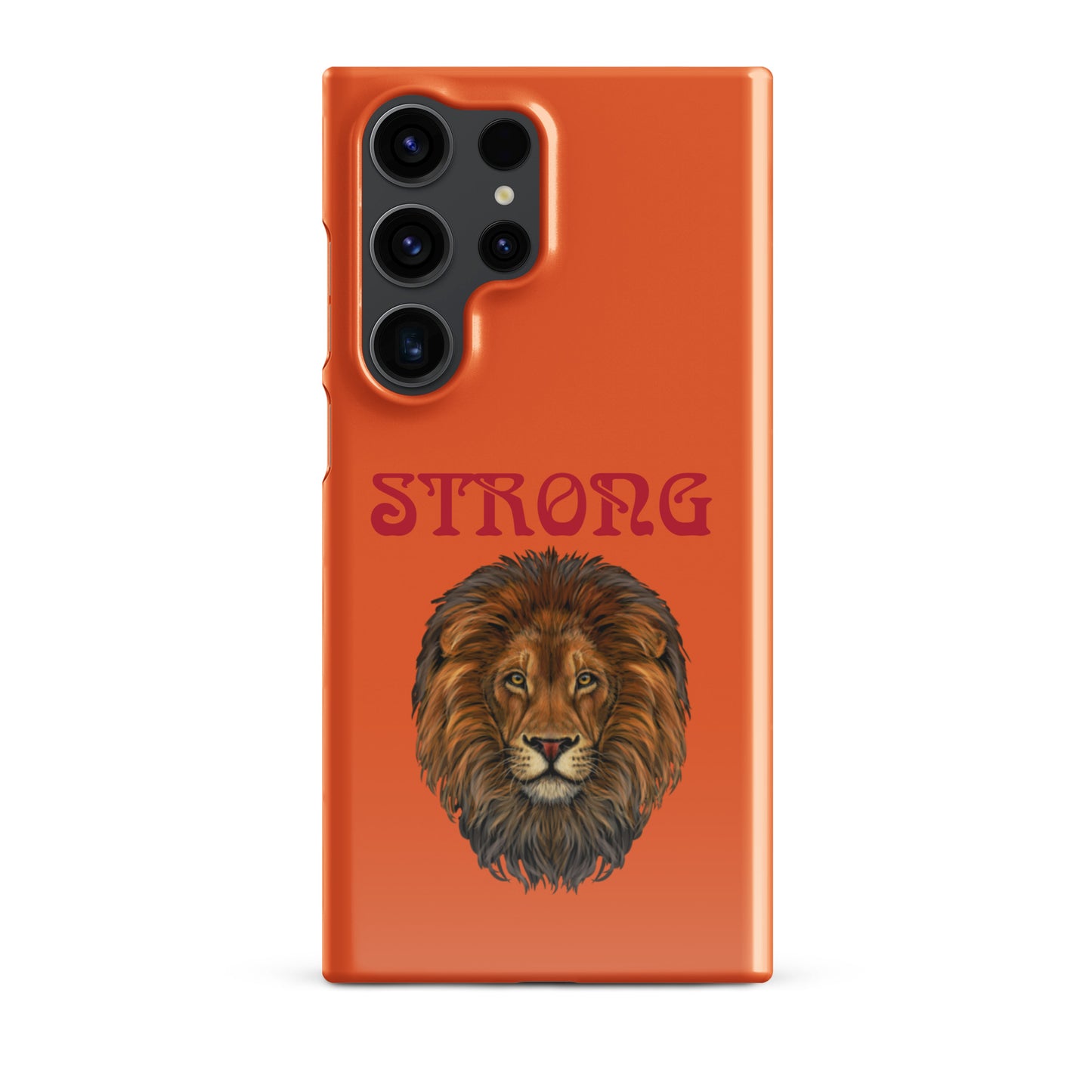 “STRONG”Orange Snap Case for Samsung®W/Red Font