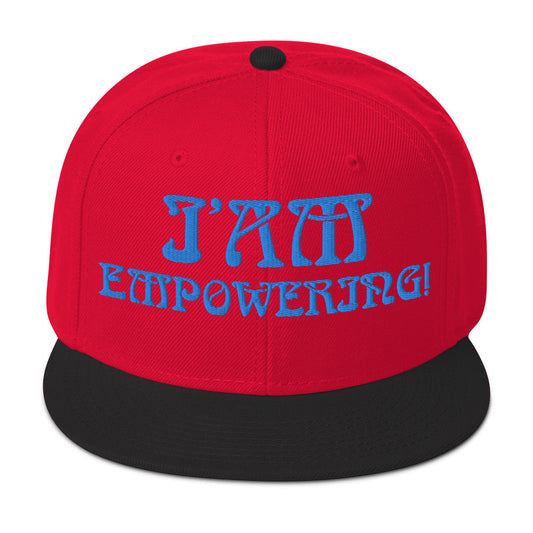 “I’AM EMPOWERING!”Snapback Hat W/Aqua Font