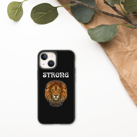 Black Speckled Case for iPhone® W/White Font