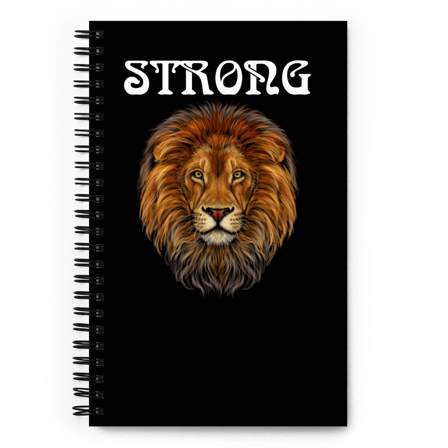 “STRONG”Black Spiral Notebook