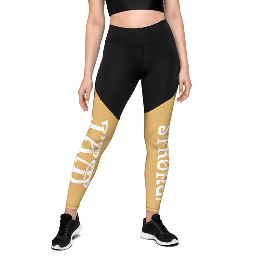 “I’AM STRONG!” Fawn Sports Leggings W/White Font