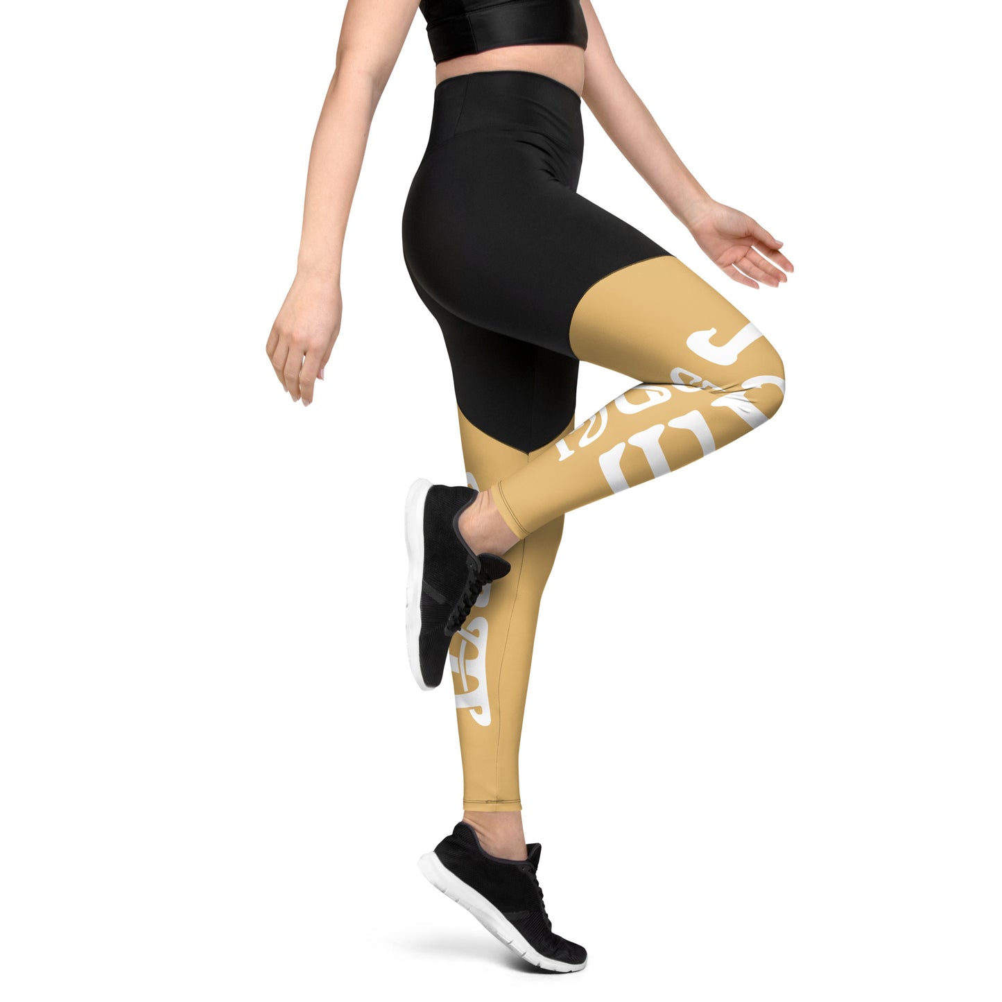 “I’AM STRONG!” Fawn Sports Leggings W/White Font