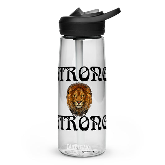 “STRONG” Sports Water Bottle W/Black Font