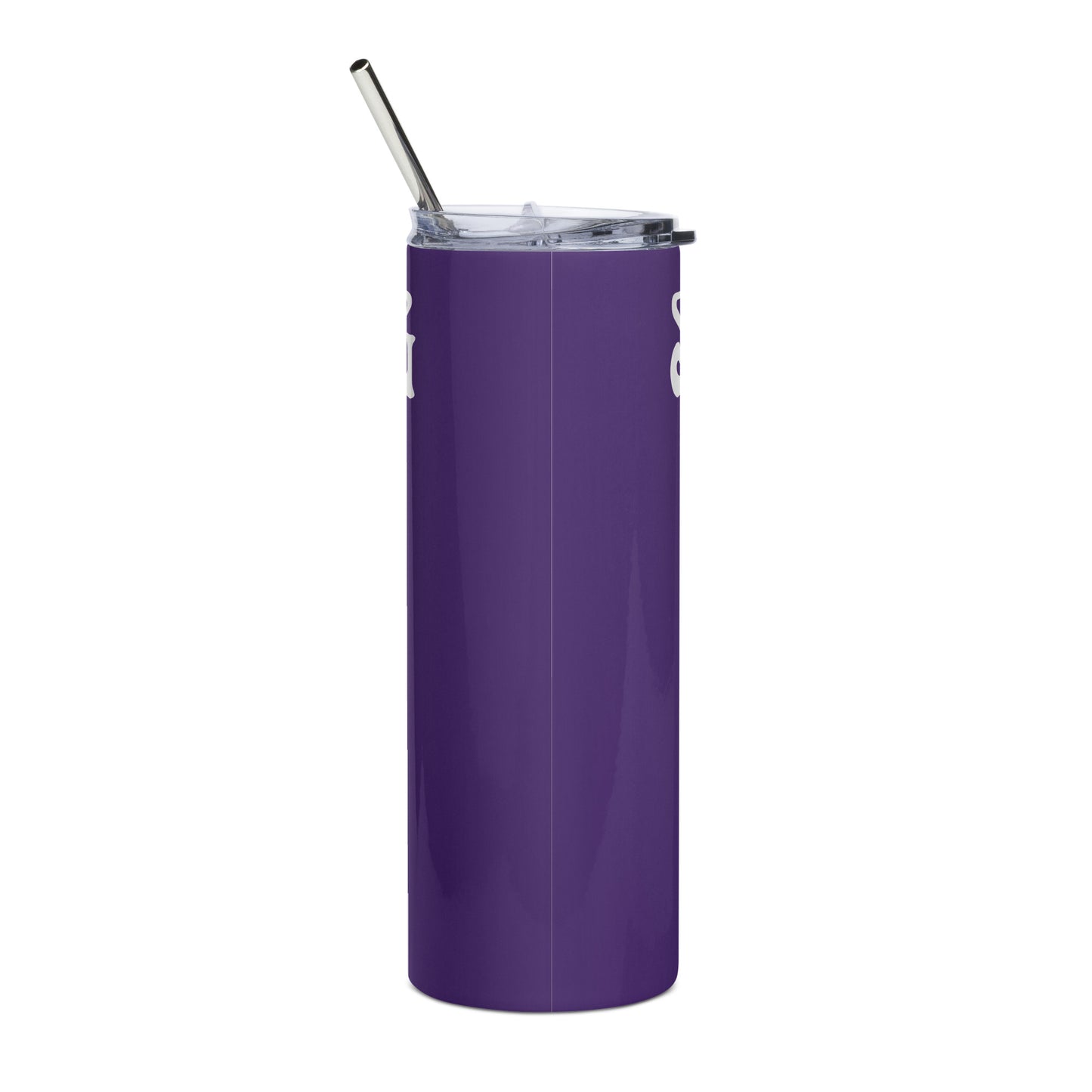 “STRONG”Purple Stainless Steel Tumbler W/White Font