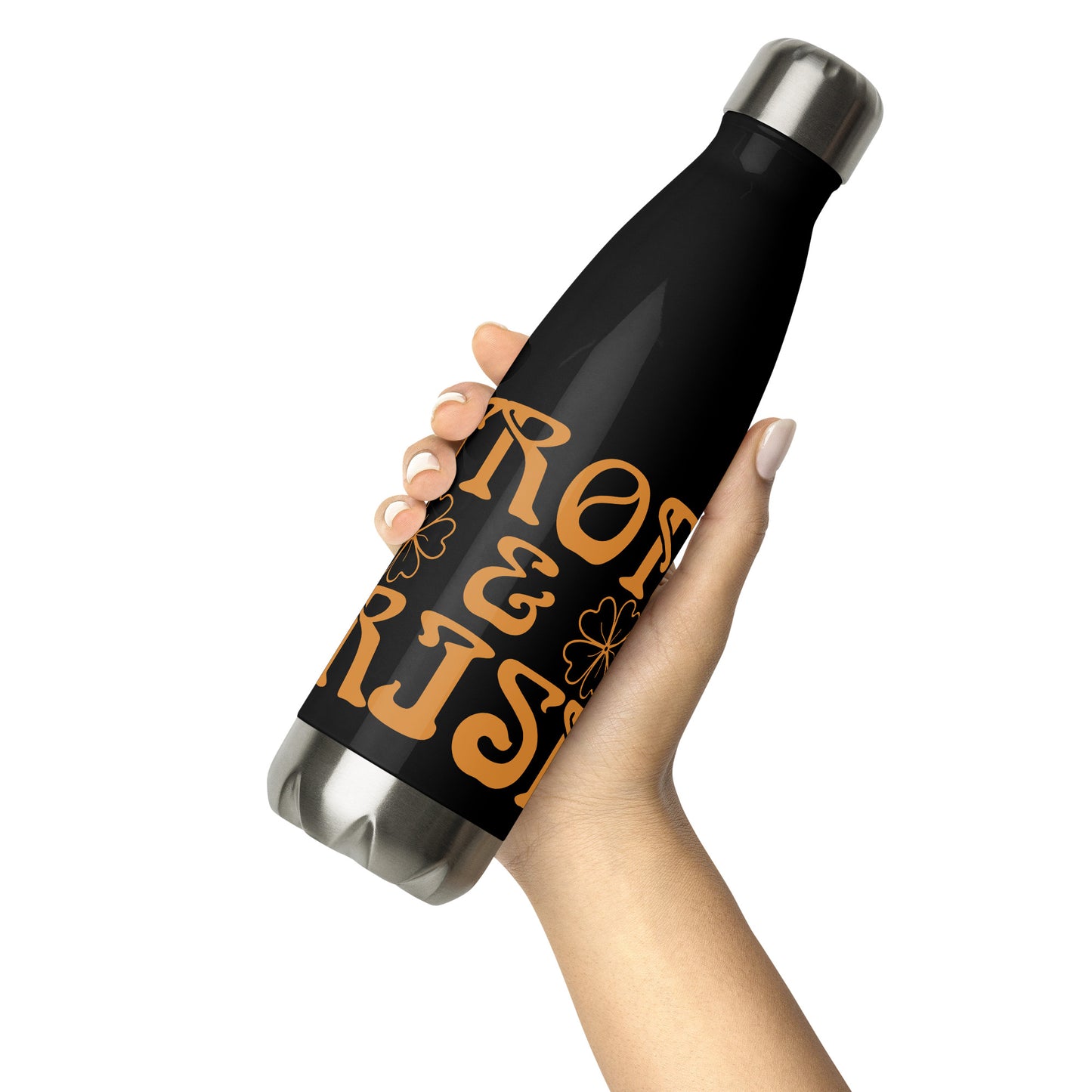 “STRONG & IRISH!”Stainless Steel Water Bottle W/Bronze Font