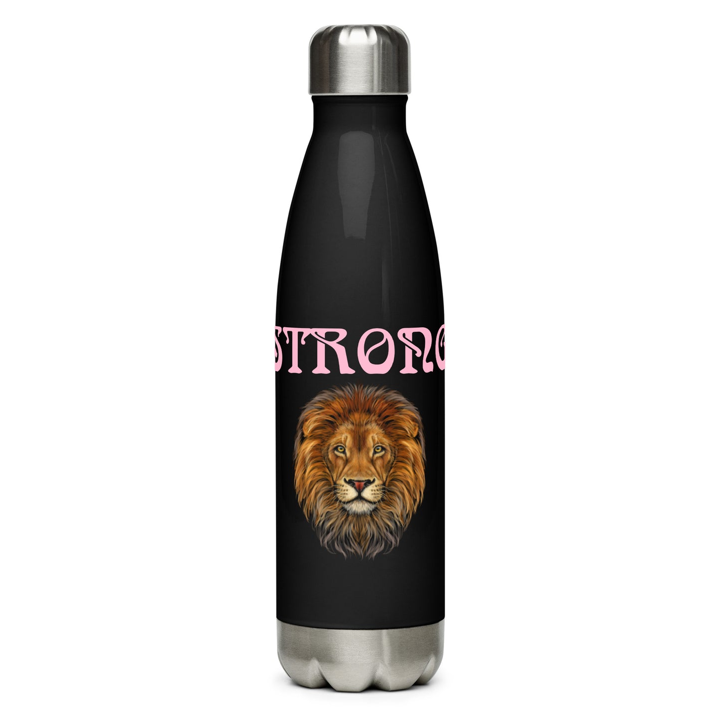 “STRONG”Stainless Steel Water Bottle W/Cotton Candy Font