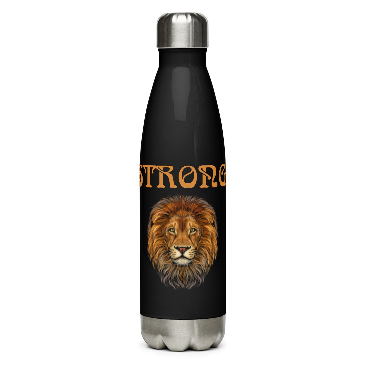 “STRONG”Stainless Steel Water Bottle W/Bronze Font