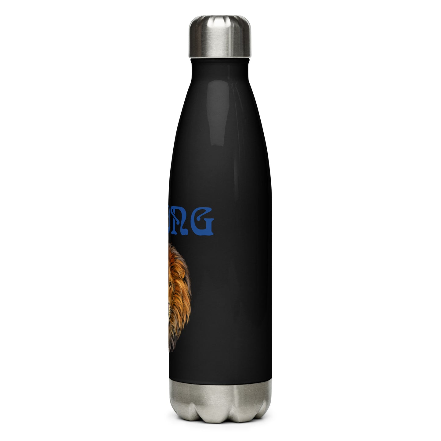 “STRONG”Stainless Steel Water Bottle W/Blue Font