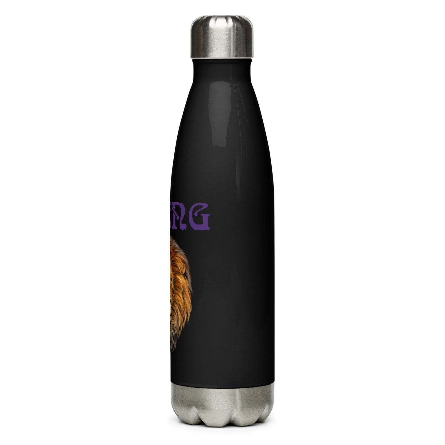 “STRONG”Stainless Steel Water Bottle W/Purple Font