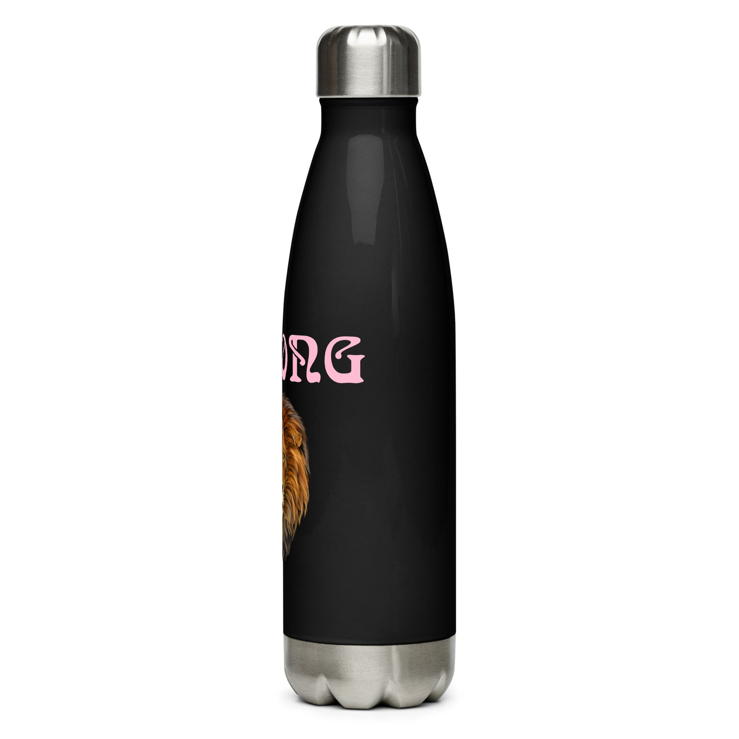 “STRONG”Stainless Steel Water Bottle W/Cotton Candy Font