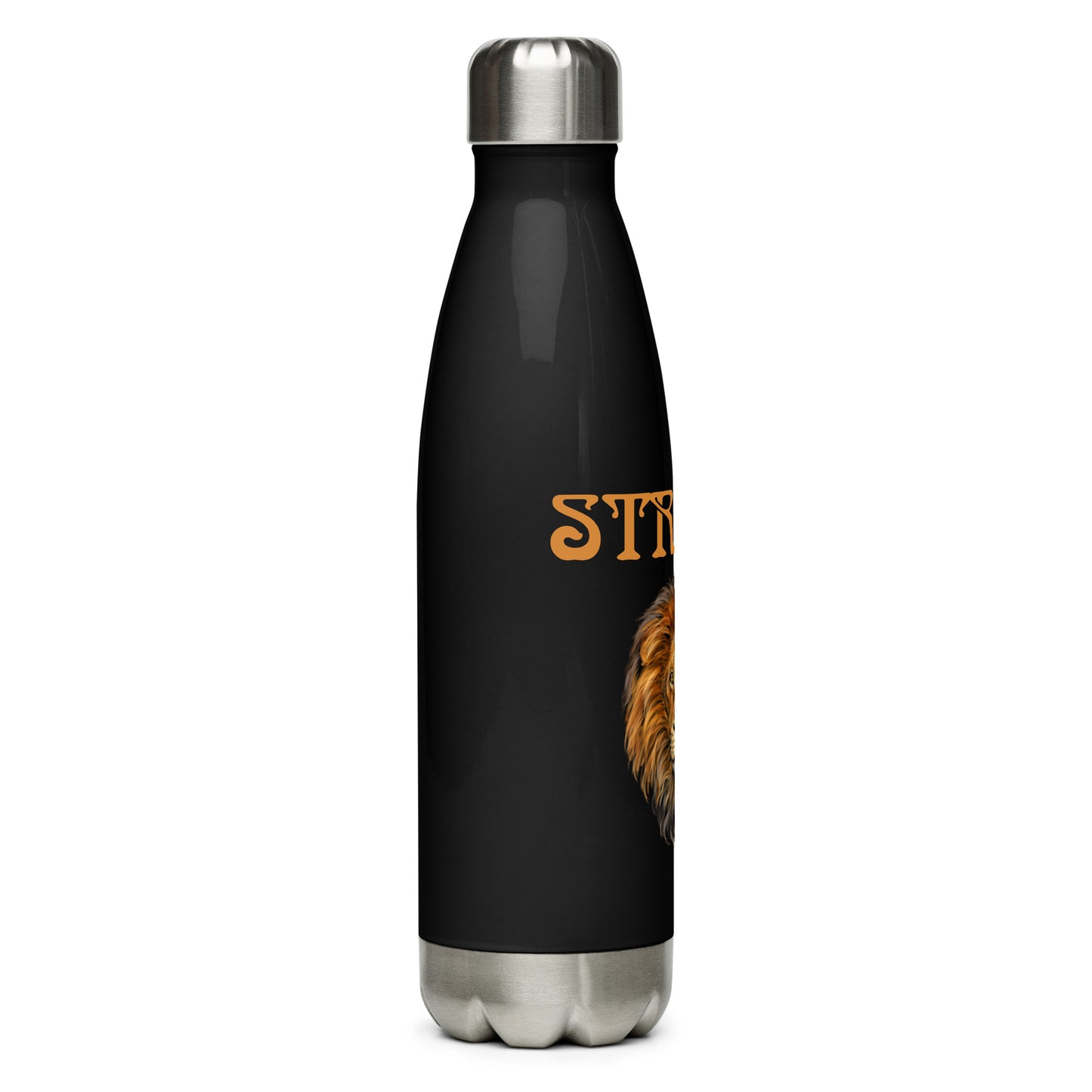 “STRONG”Stainless Steel Water Bottle W/Bronze Font