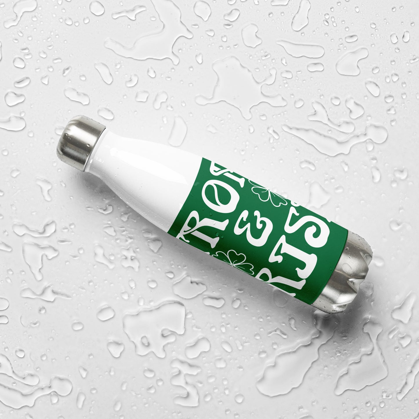 “STRONG &IRISH!Stainless Steel Water Bottle W/White Font