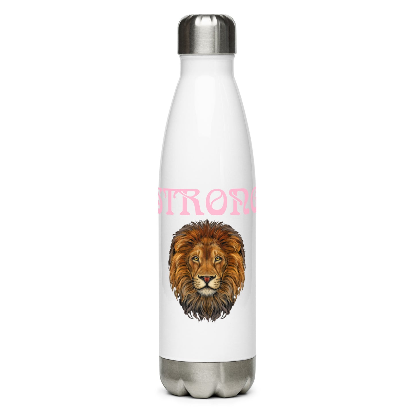 “STRONG”Stainless Steel Water Bottle W/Cotton Candy Font