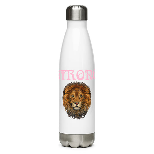 “STRONG”Stainless Steel Water Bottle W/Cotton Candy Font