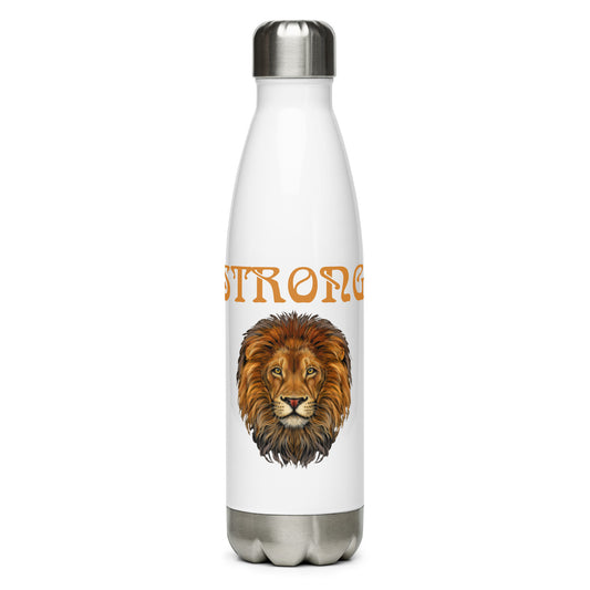 “STRONG”Stainless Steel Water Bottle W/Bronze Font