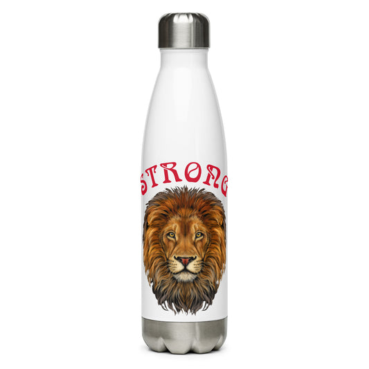 “STRONG”Stainless Steel Water Bottle W/Red Font