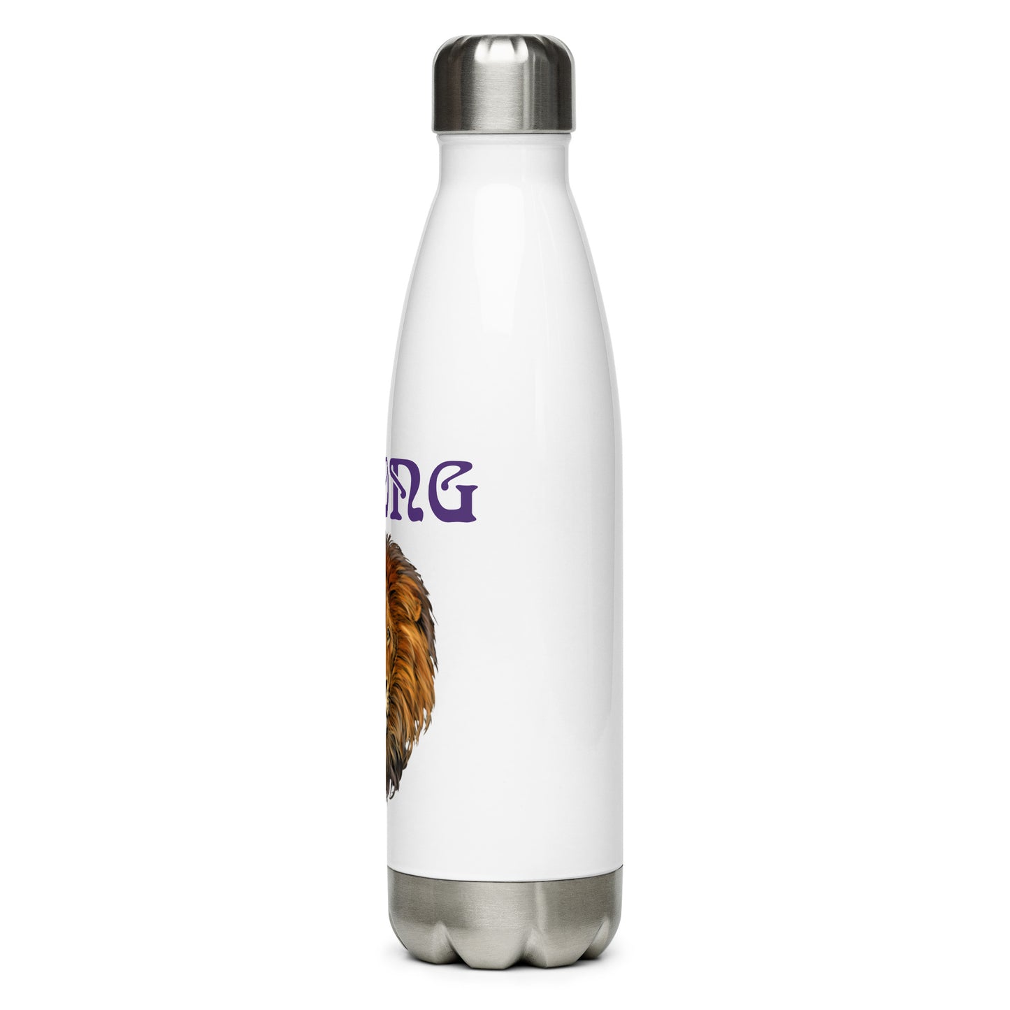 “STRONG”Stainless Steel Water Bottle W/Purple Font