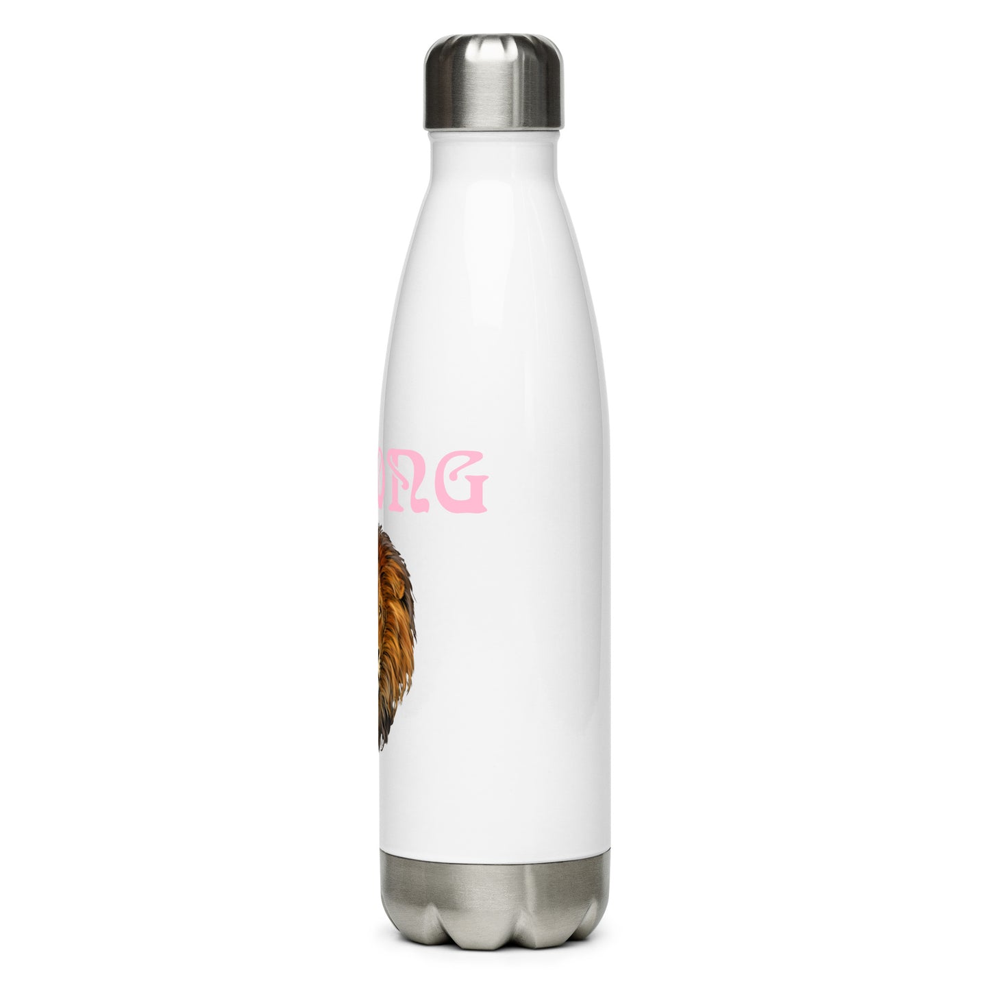 “STRONG”Stainless Steel Water Bottle W/Cotton Candy Font