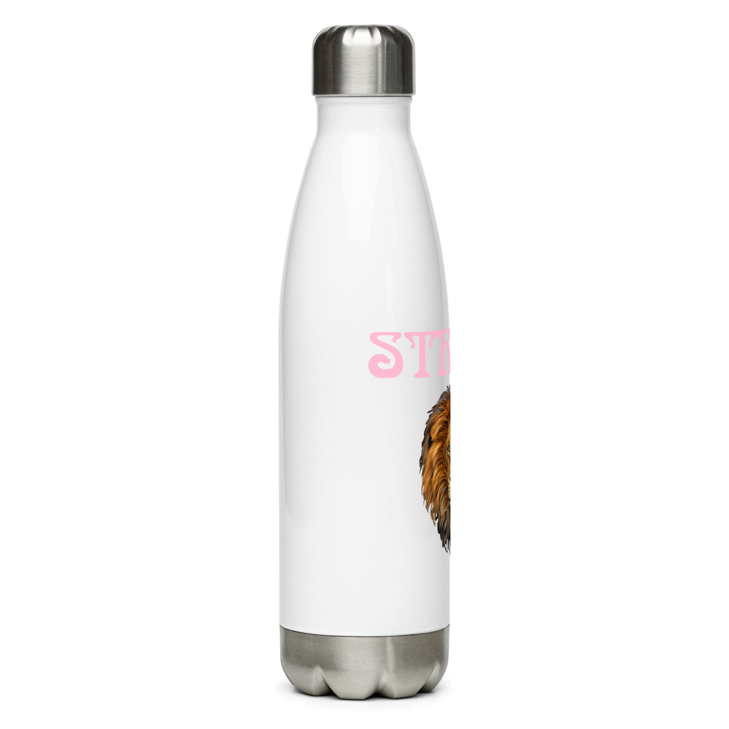 “STRONG”Stainless Steel Water Bottle W/Cotton Candy Font