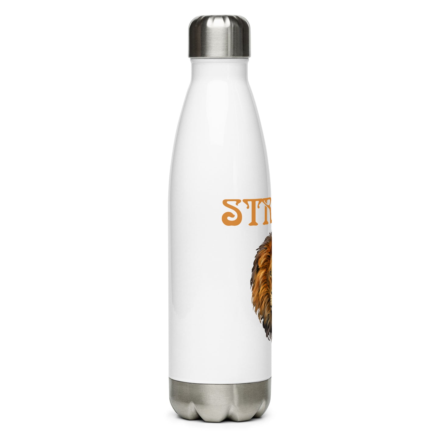 “STRONG”Stainless Steel Water Bottle W/Bronze Font