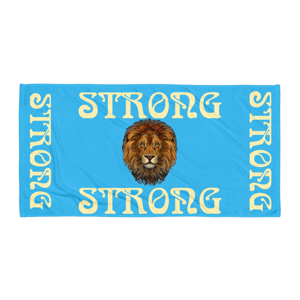 “STRONG”SkyBlue Towel W/Banana Font