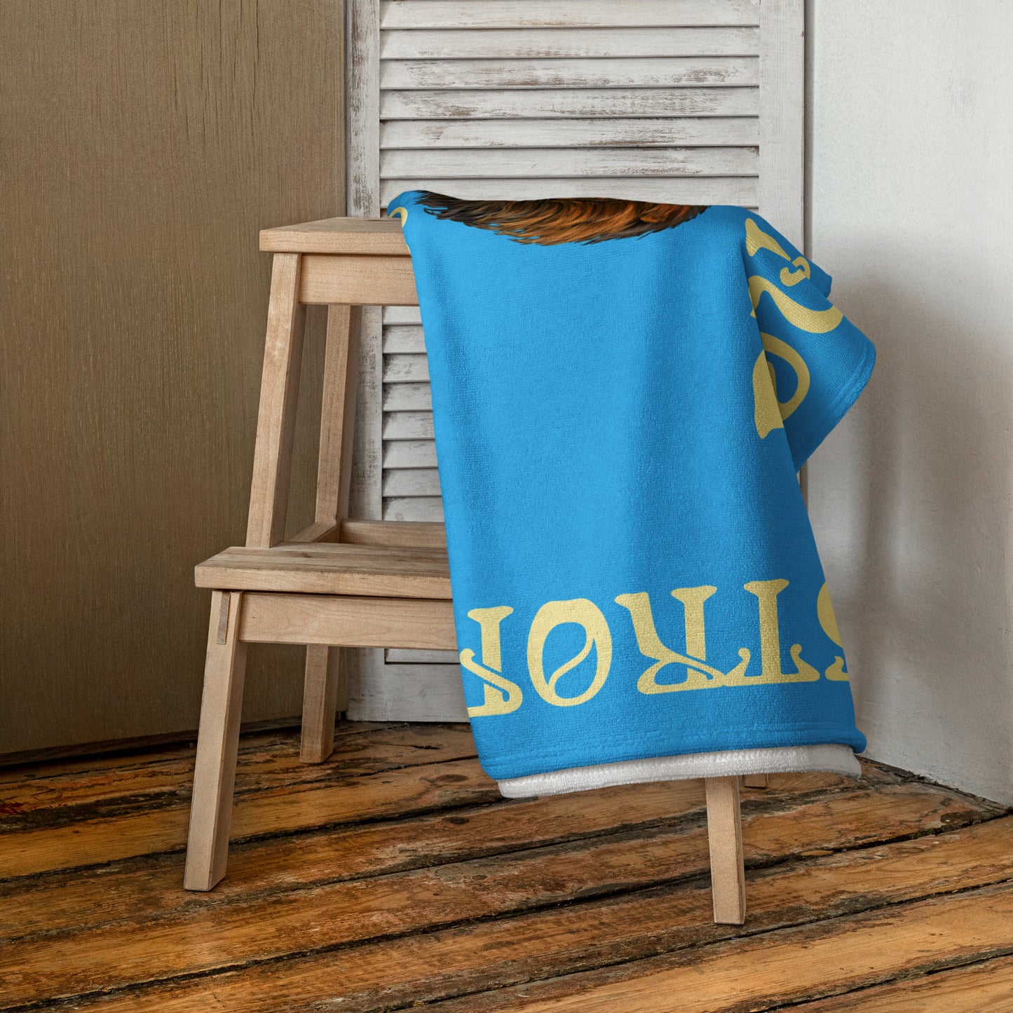 “STRONG”SkyBlue Towel W/Banana Font