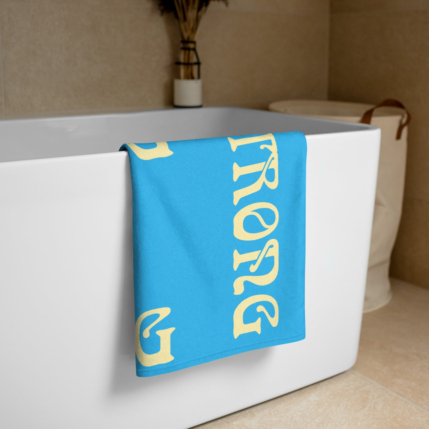 “STRONG”SkyBlue Towel W/Banana Font