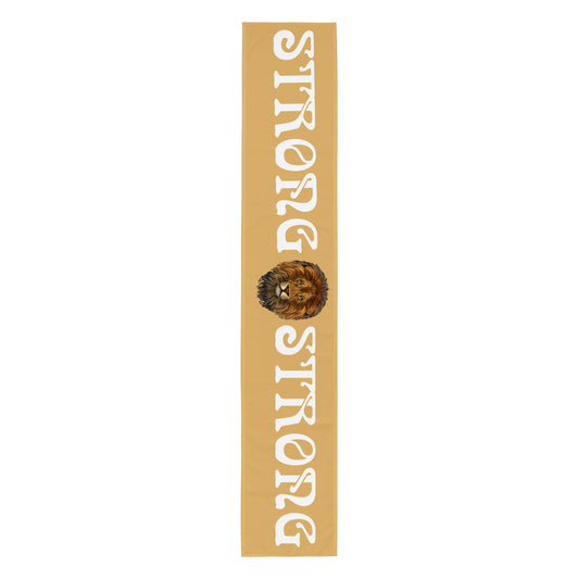 “STRONG”Fawn Table Runner W/White Font