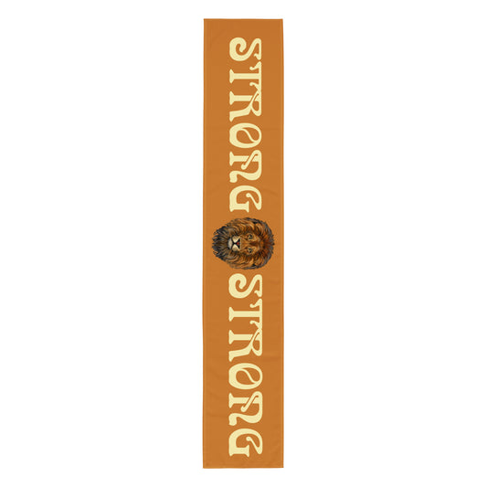 “STRONG” Bronze Table Runner W/Fawn Font