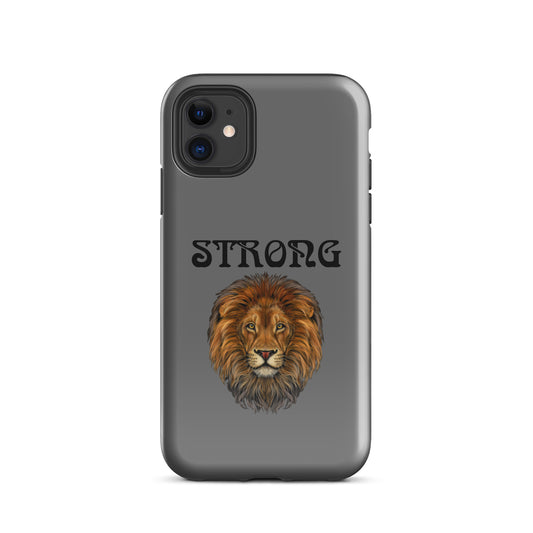 "STRONG"Grey Tough Case for iPhone® W/Black Font