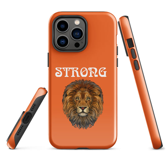 "STRONG"Orange Tough Case for iPhone® W/White Font