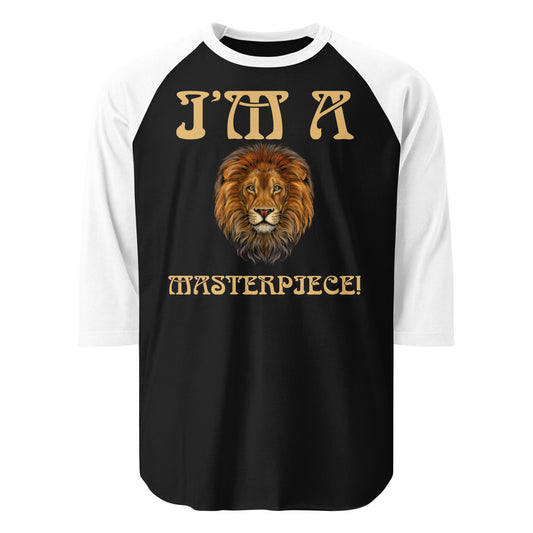 “I’M A MASTERPIECE!” 3/4 Sleeve Raglan Shirt W/Fawn Font