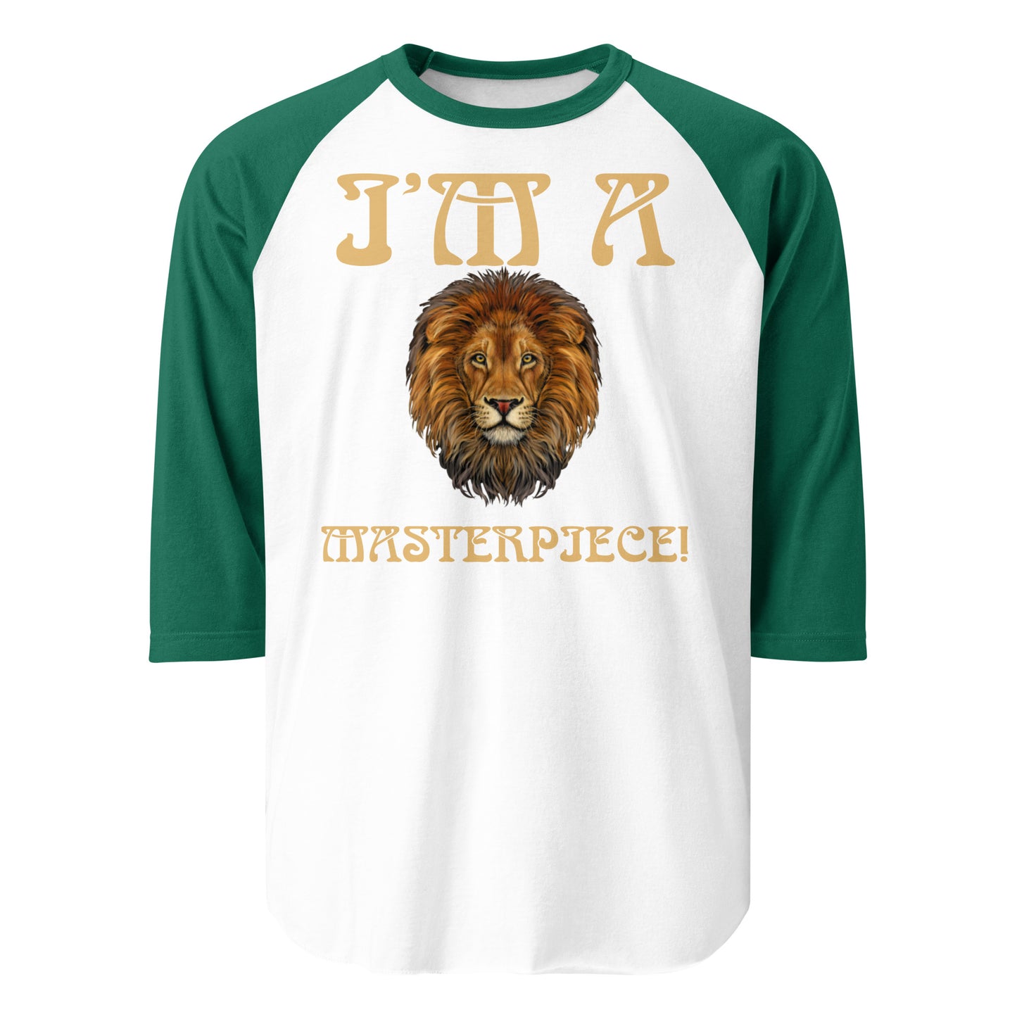 “I’M A MASTERPIECE!” 3/4 Sleeve Raglan Shirt W/Fawn Font