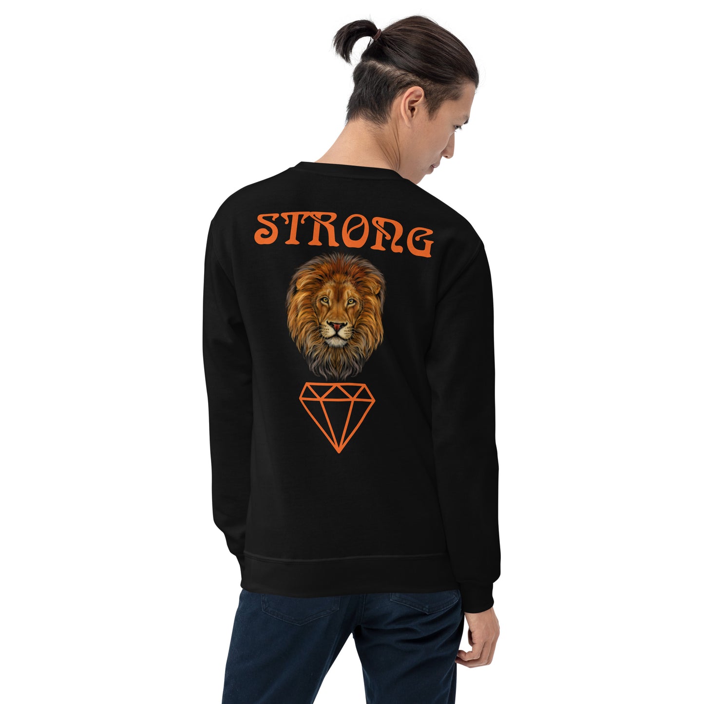 “STRONG DIAMOND” Unisex Sweatshirt W/Orange Font