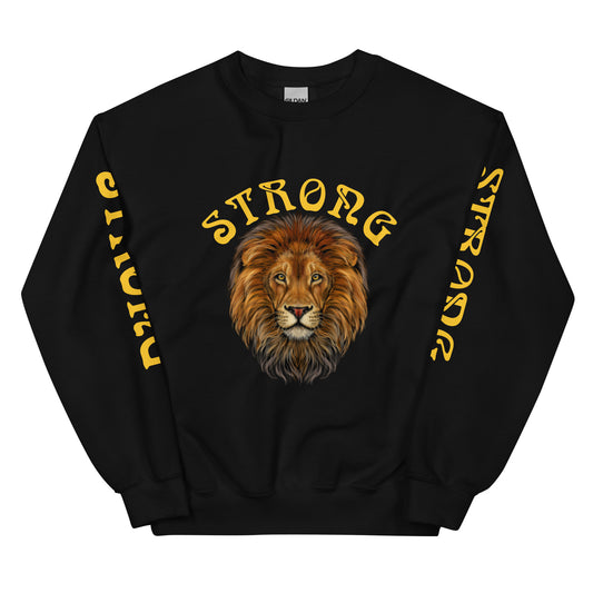 “STRONG”Unisex Sweatshirt W/Arch&Yellow Font