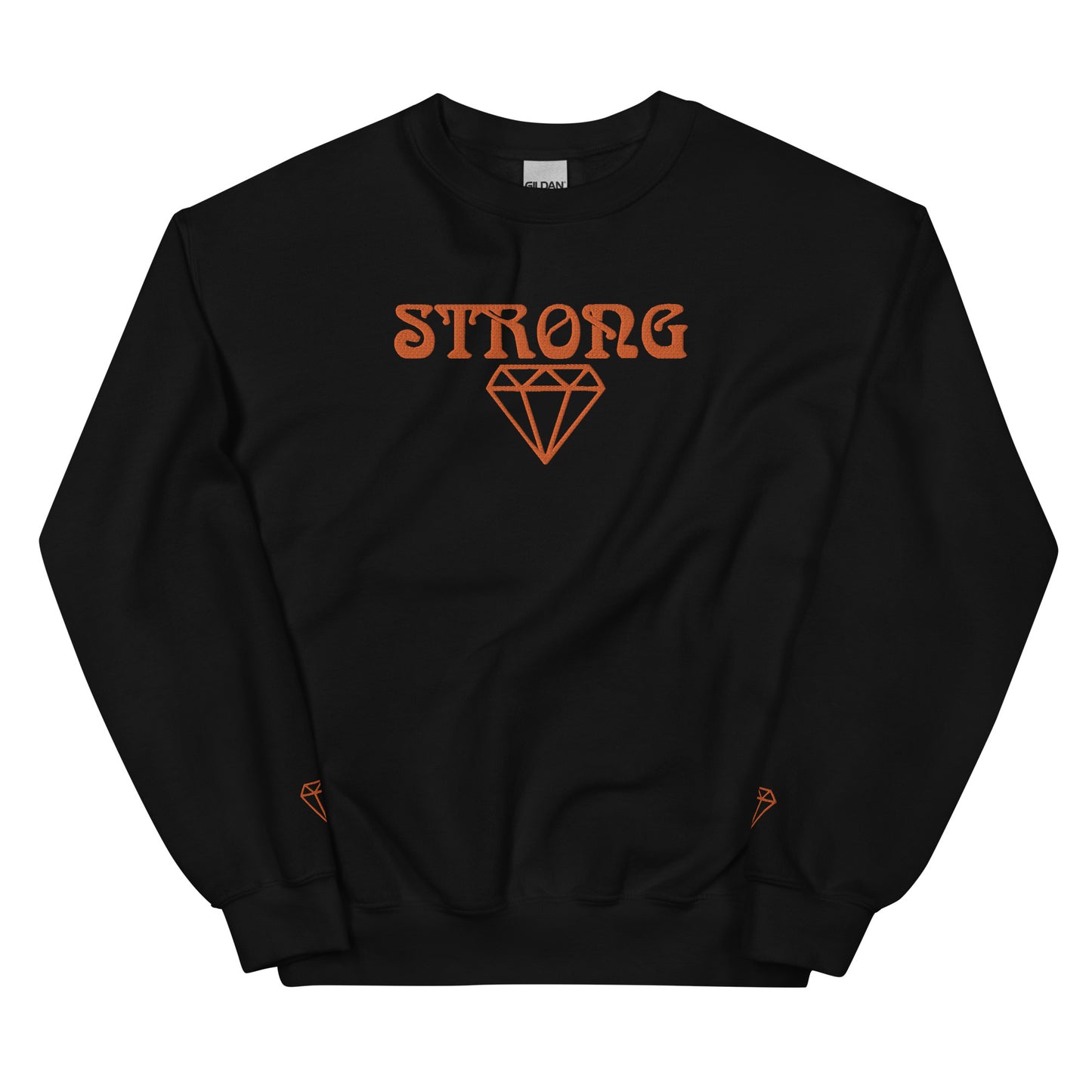 “STRONG DIAMOND” Unisex Sweatshirt W/Orange Font