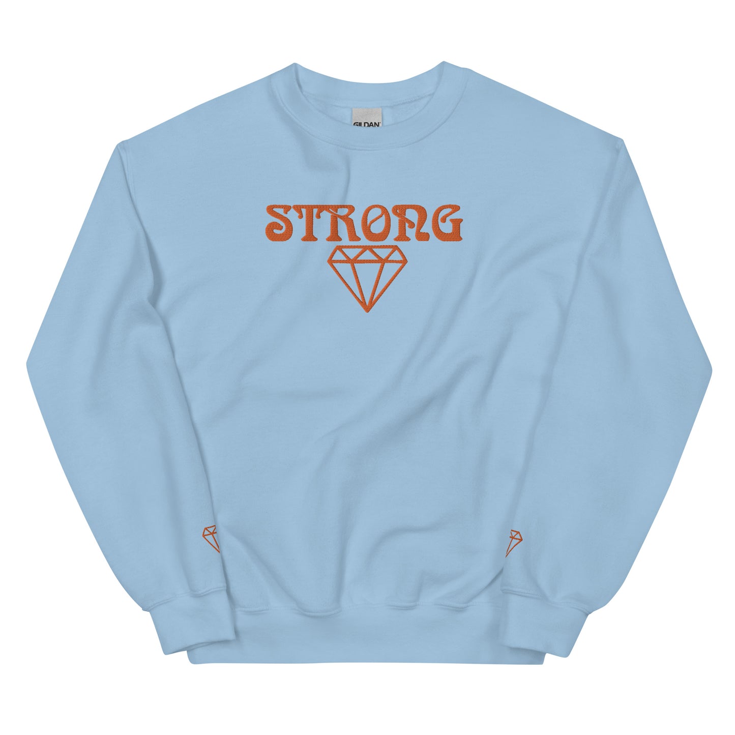 “STRONG DIAMOND” Unisex Sweatshirt W/Orange Font