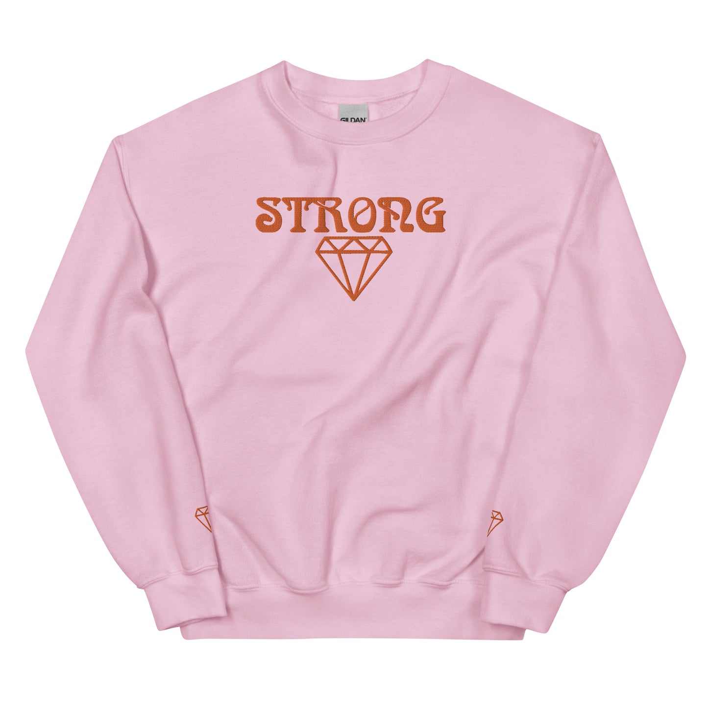 “STRONG DIAMOND” Unisex Sweatshirt W/Orange Font