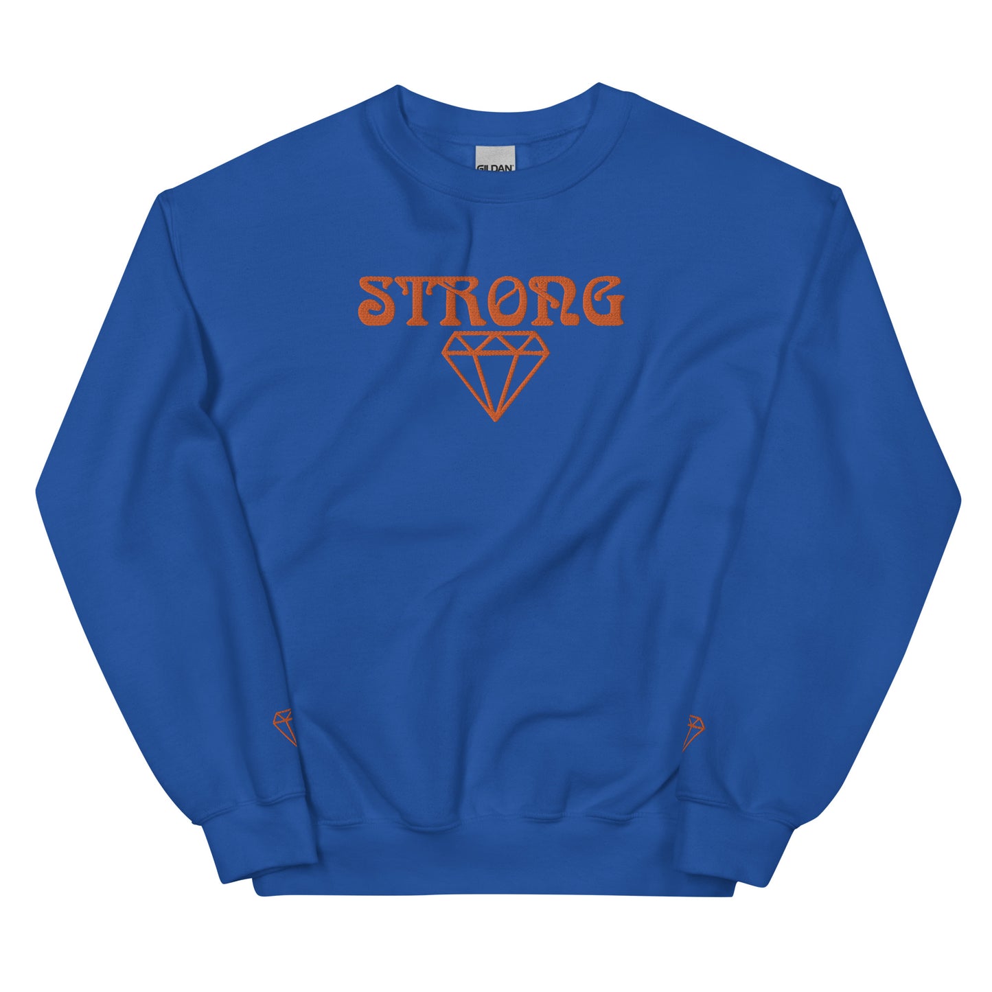 “STRONG DIAMOND” Unisex Sweatshirt W/Orange Font