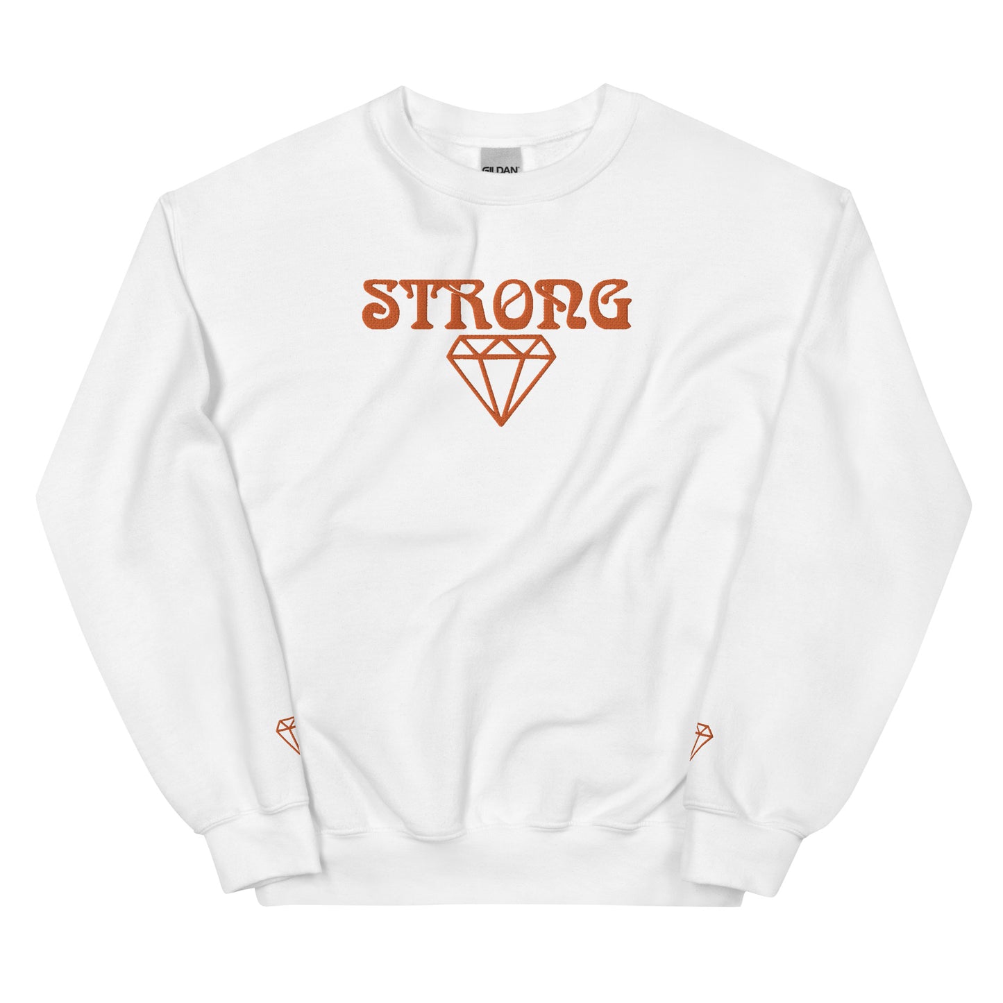 “STRONG DIAMOND” Unisex Sweatshirt W/Orange Font