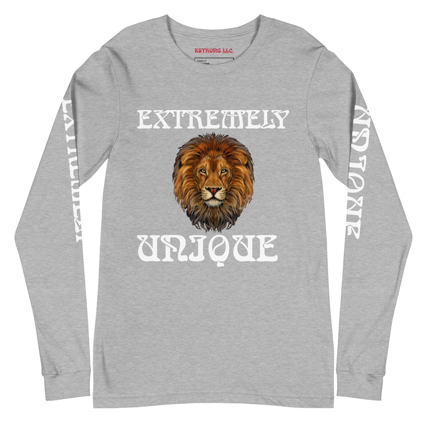 “EXTREMELY UNIQUE”Unisex Long Sleeve Tee W/White Font