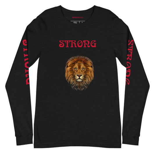 “STRONG”Unisex Long Sleeve Tee W/ Red Font