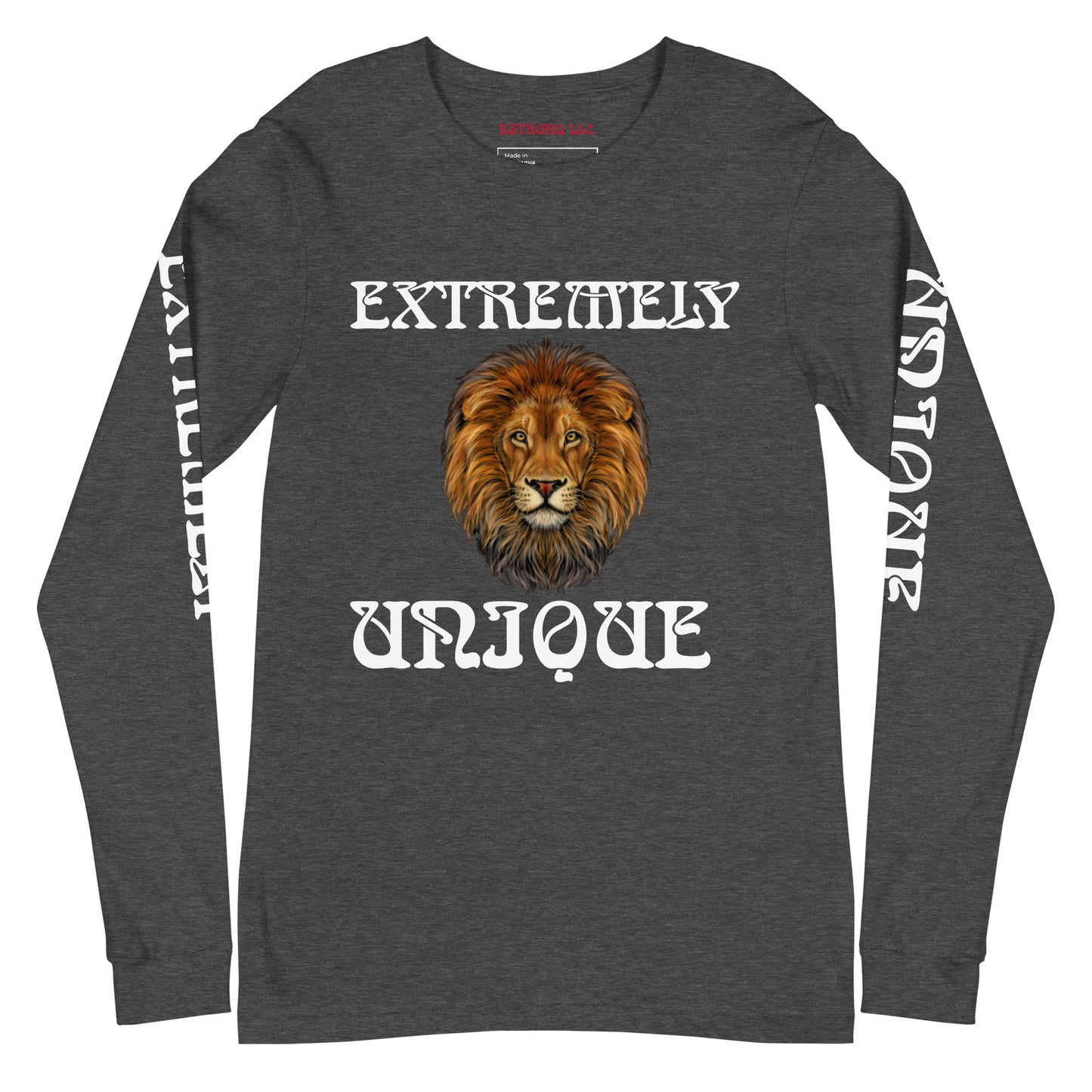 “EXTREMELY UNIQUE”Unisex Long Sleeve Tee W/White Font