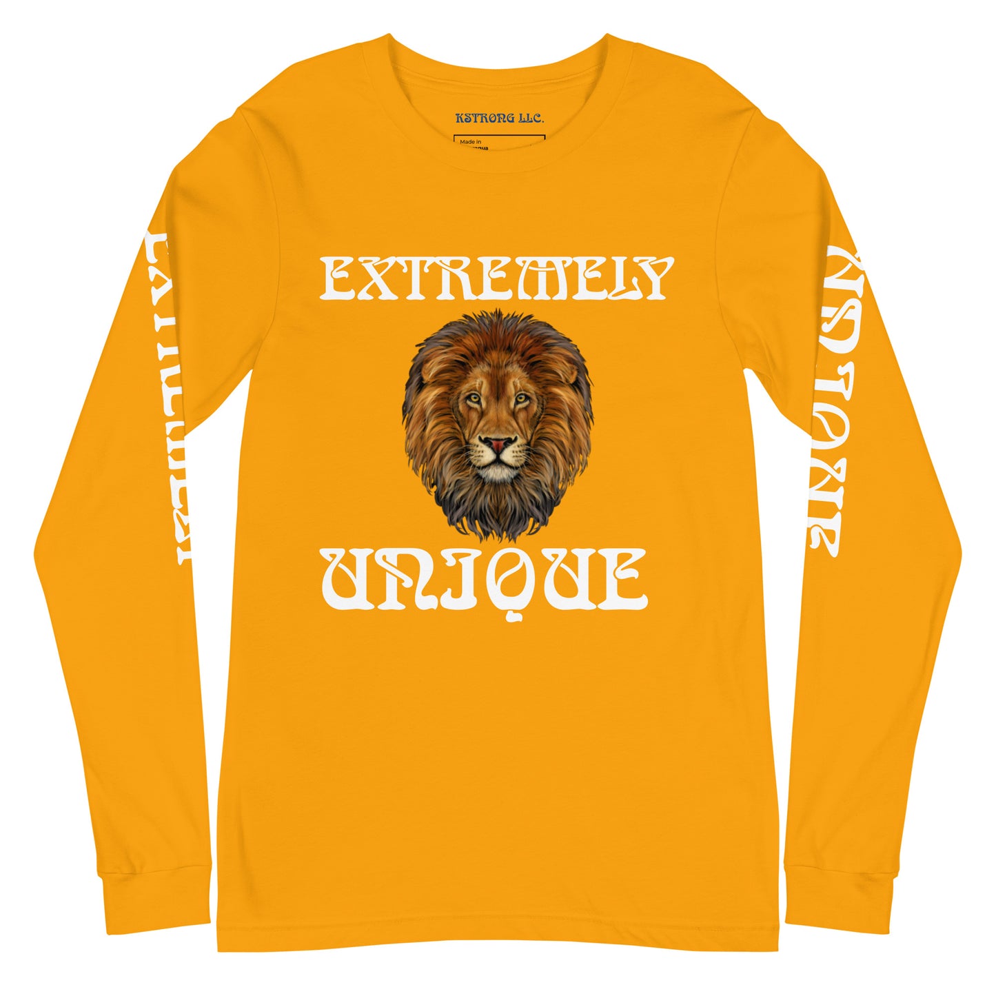 “EXTREMELY UNIQUE”Unisex Long Sleeve Tee W/White Font